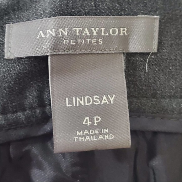 Ann Taylor Petites Lindsay Trouser Pants Charcoal Gray Size 4P - Picture 7 of 11